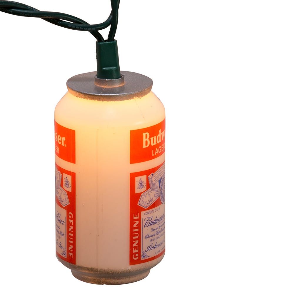 Kurt Adler UL 10-Light Vintage Budweiser Can Light Set